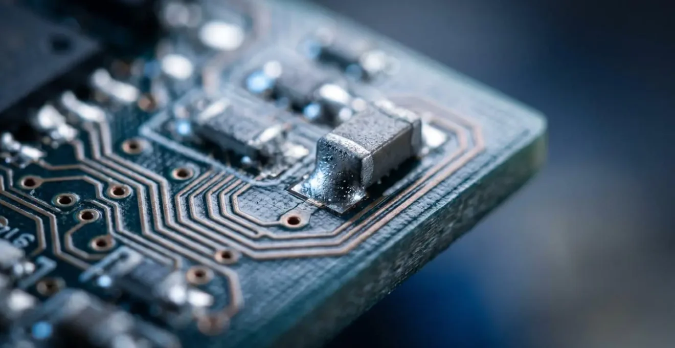 Macro detail of IoT sensor technology demonstrating secure data transmission architecture