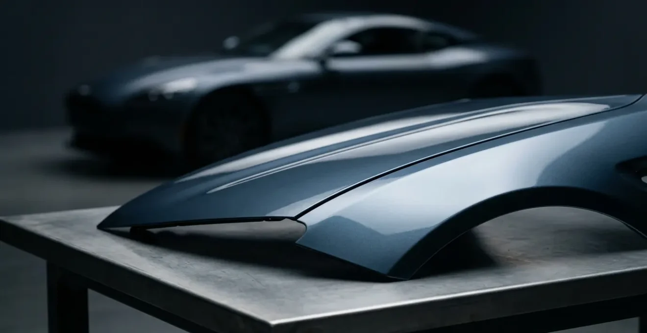 Professional editorial photograph showcasing automotive body panel quality and vehicle resale value preservation