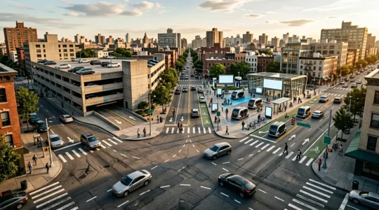 Conceptual image representing the choice between car subscription and ownership for city dwellers